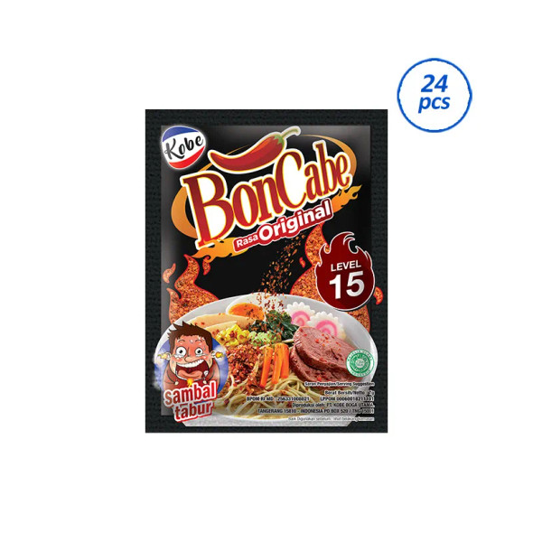 Kobe Bon Cabe (Boncabe) Sambal Tabur - Sprinkle Chili Flakes Level 15 (24 sachet)