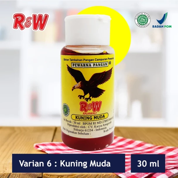R&W Rajawali Light Yellow Food Coloring, 30 ml