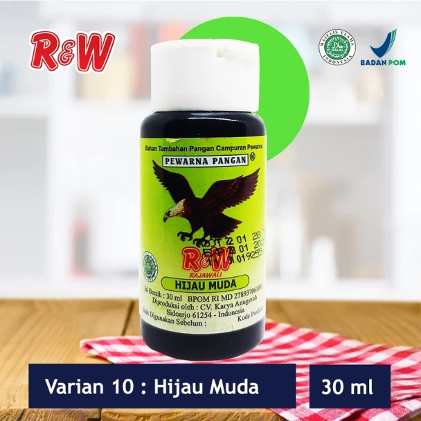 R&W Rajawali Light Green Food Coloring, 30 ml