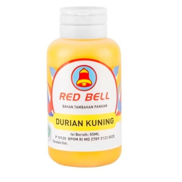 Red Bell Pasta Durian Kuning -  Yellow Durian Flavoring Paste, 55ml