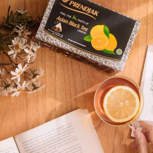 Prendjak Asian Black Tea Lemon Premium (25ct @2gr), 50Gram