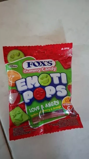 Fox's Gummy Candy EmotiPops Love Angry, 35gr