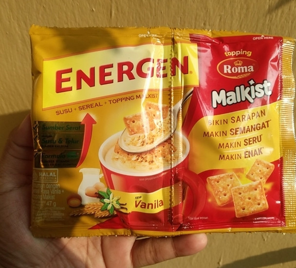 Energen Vanila with Topping Malkist, 10ct