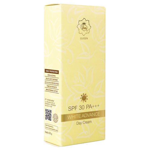 Viva Queen Sunscreen White Advance Day Cream SPF 30 PA+++, 30gr