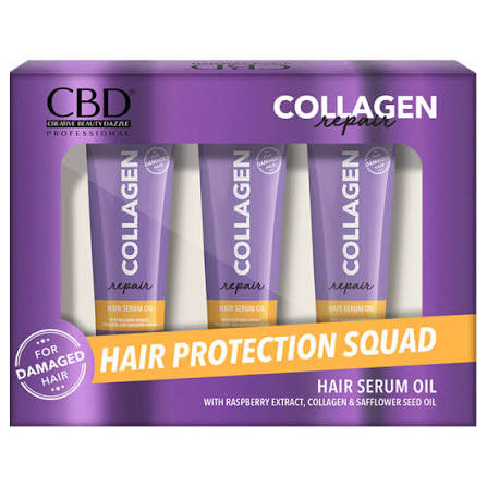 CBD Collagen Repair Hair Serum Oil, 3 x 10 ml