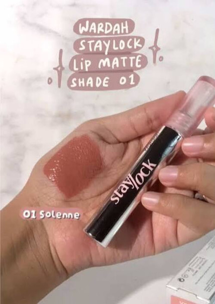 Wardah Staylock Lip Matte 01 Solennè, 2.7g