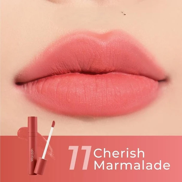 Wardah Lip Cream Colorfit Velvet Matte 11 Cherish Marmalade, 4 gr