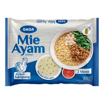 Gaga Mie Instan Kuah Ayam (Instant Noodles in Chicken Soup), 65gr