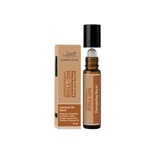 Bamboo Tiger Essential Oil Blend Roll On Energizing Burst, 10ml (2 pcs)