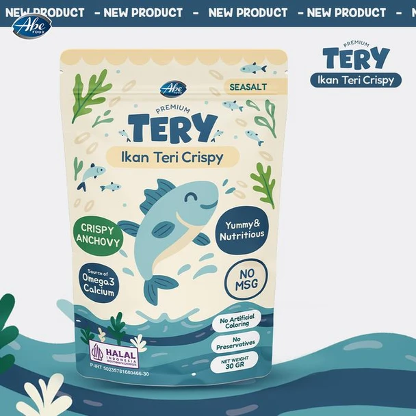 Abe Food Teri Kering Premium Seasalt (Premium Dried Anchovies with Sea Salt), 30gr