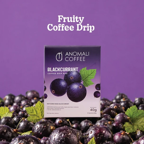 Anomali Coffee Blackcurrant Fruit Season Drip Coffee Powder Sachet, 40gr (5ct x @8gr)