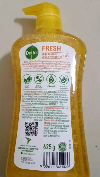 Dettol Sabun Mandi Cair Anti Bakteri Fresh, 500gr