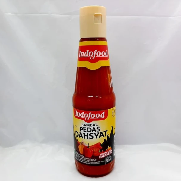 Indofood Sambal Pedas Dahsyat- (Extra Hot) Chili Sauce, 335 ml