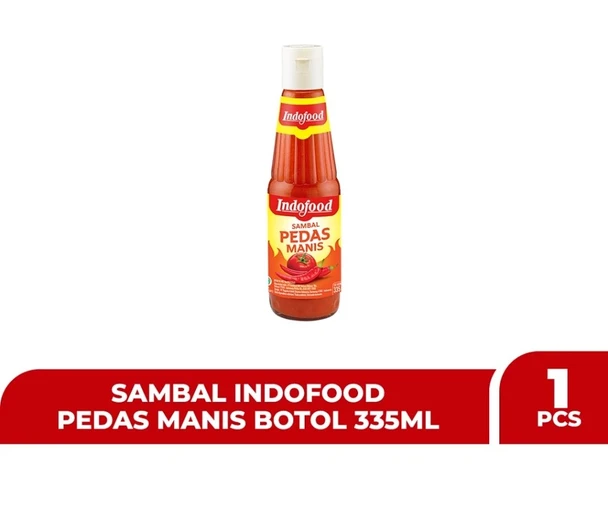 Indofood Sambal Pedas Manis - Sweet & Spicy Chili Sauce, 335 ml