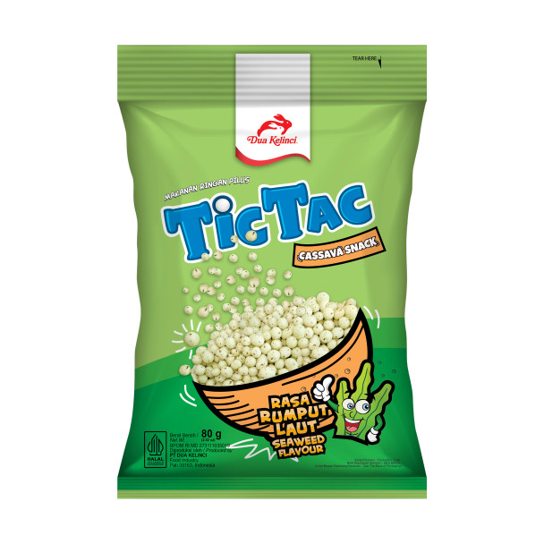 Dua Kelinci Tic Tack Rumput Laut, 80 Gram