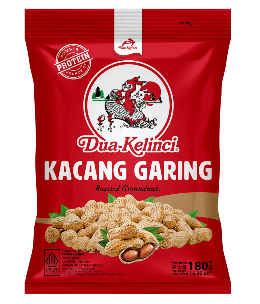 Dua Kelinci Roasted Peanuts, 180 Gram
