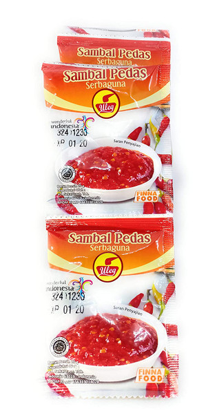 Finna Uleg Sambal Pedas Serbaguna (Chili Sauce Paste) 10-ct, 180 Gram