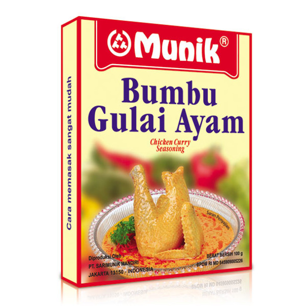 Munik Bumbu Gulai Ayam Chicken Curry Seasoning, 105gr By Munik