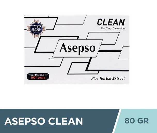 Asepso Clean Antiseptic Plus Herbal Extract, 80 g