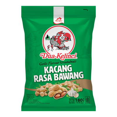 Dua Kelinci Roasted Peanuts Garlic Flavour, 180 Gram