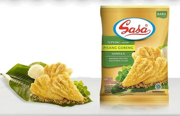 SASA Tepung Goreng Pisang Vanilla(Banana Fritter Seasoned Flour), 225 gr - 7.9 oz