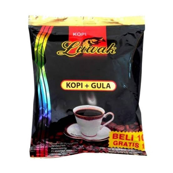 Luwak Kopi plus Gula Sachet  (Coffee plus Sugar), 25gr
