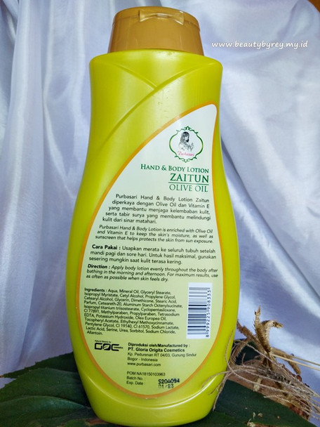 Purbasari Hand & Lotion Zaitun - Olive, 100 ml Purbasari Hand & Lotion Zaitun - Olive, 100 ml