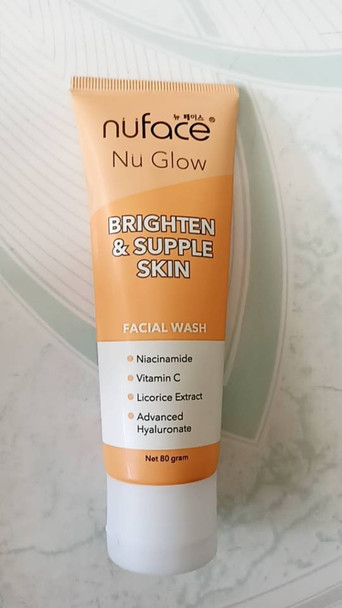Nuface Nu Glow Brighten & Supple Skin Facial Wash Cream, 80ml