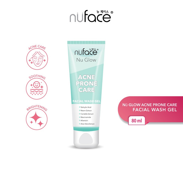 Nuface Nu Glow Liquid Acne Prone Care Facial Wash Gel, 80ml