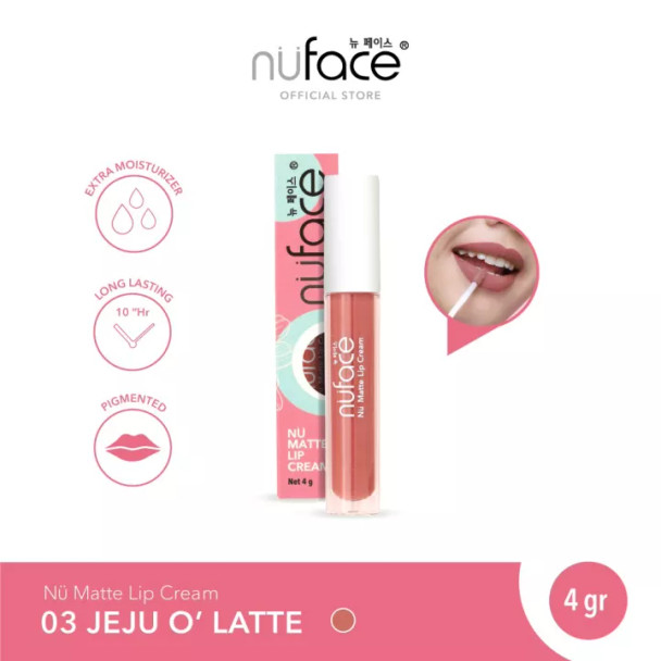 Nuface Nu Matte Lip Cream Jeju o' Latte, 4gr