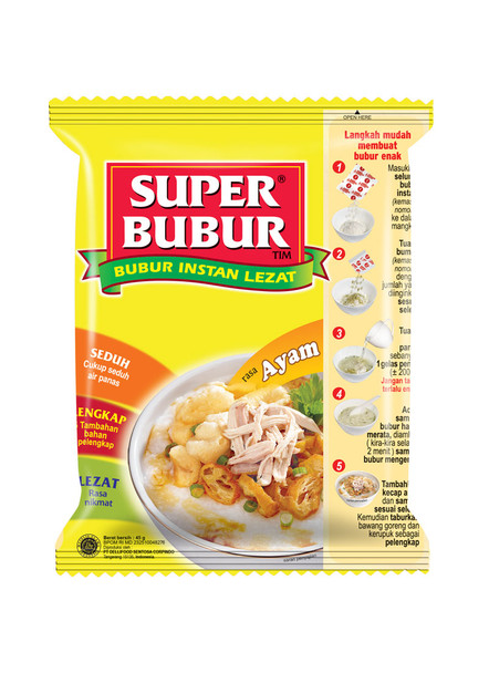 Super Bubur Rasa Ayam (Super Porridge Chicken Flavor), 49 gram - 1.72 Oz