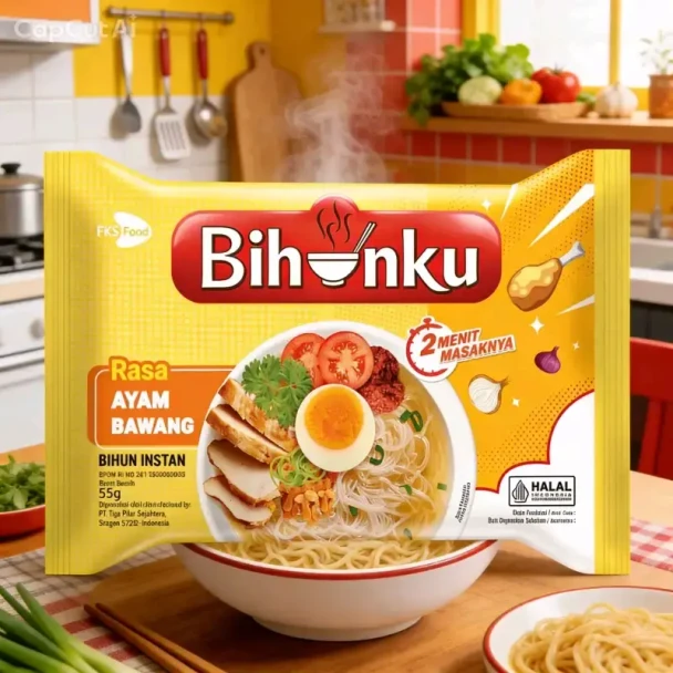 Bihunku Instant Noodle Onion Chicken Flavor, 55gram