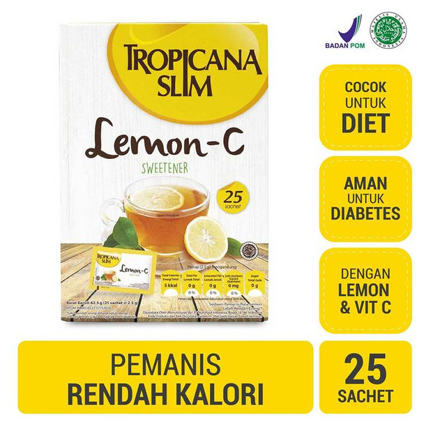 Tropicana Slim Lemon C, 62.5 grams ( 25ct @ 2.5gr)