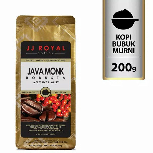 JJ Royal Coffee Java Monk Robusta Ground, 200gr