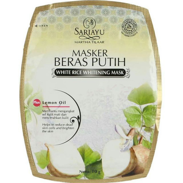 Sariayu Masker Beras Putih Sachet, 10 gr