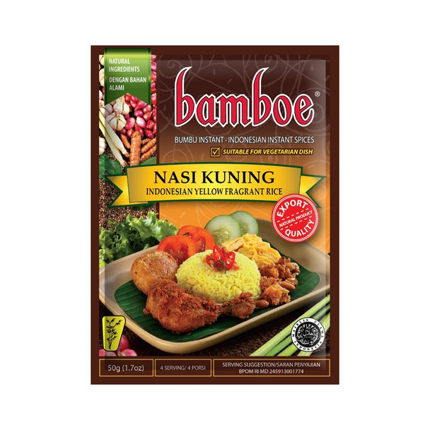 Bamboe Bumbu Nasi kuning (Yellow Rice Seasoning), 50gr