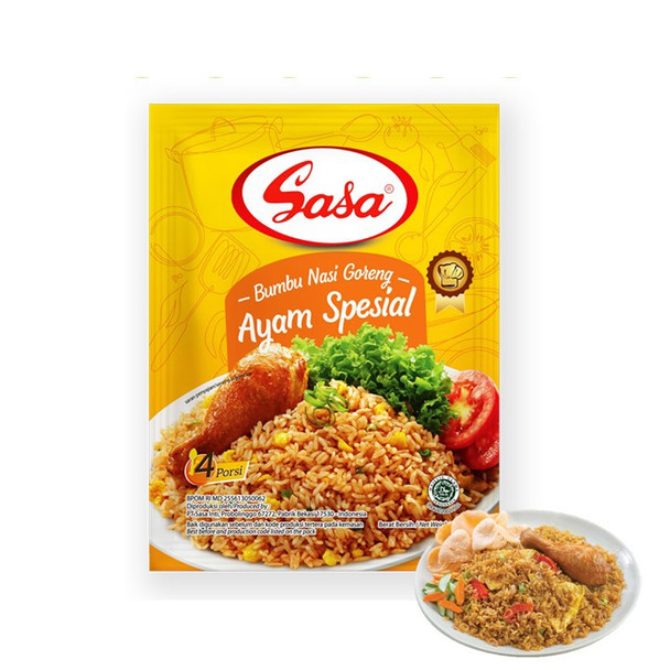 Sasa Bumbu Nasi Goreng Ayam Spesial - Sasa Special Chicken Fried Rice Seasoning, 20 gr