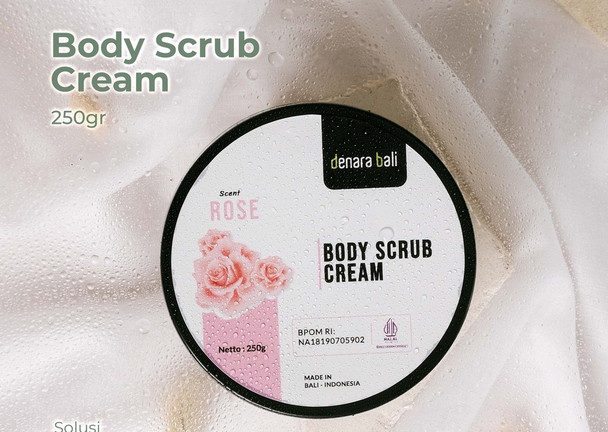 Denara Bali Body Scrub Cream Rose, 250gr