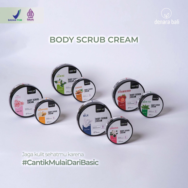 Denara Bali Body Scrub Cream Green Tea, 100gr