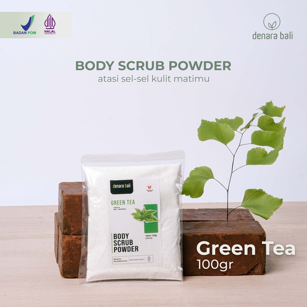 Denara Bali Body Scrub Powder Green tea, 100gr