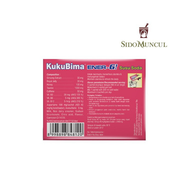 Sido Muncul Kuku Bima Ener-G! Energy Drink Powder (Soda milk)