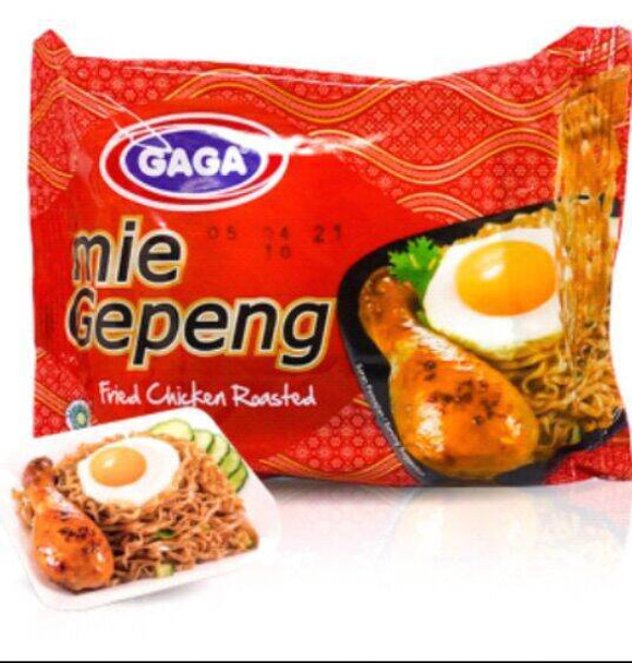 GAGA Mie Gepeng Goreng Ayam Panggang ,75g  (5 pcs)