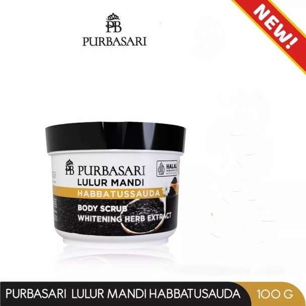 Purbasari Lulur Mandi Habatusauda - Body Scrub Habatusauda, 100 Grams