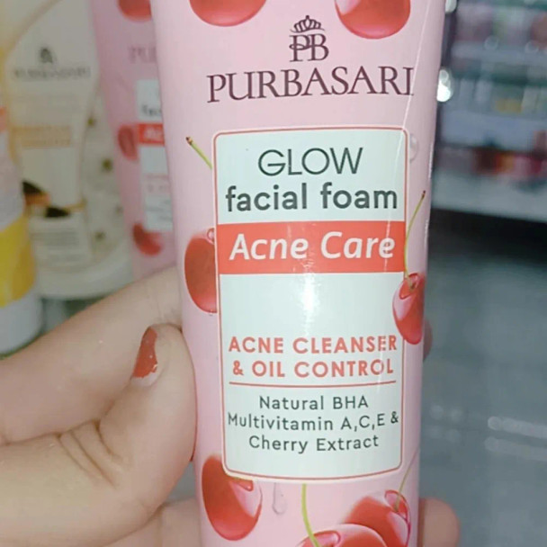 Purbasari Glow Facial Foam - Acne Care, 100gram