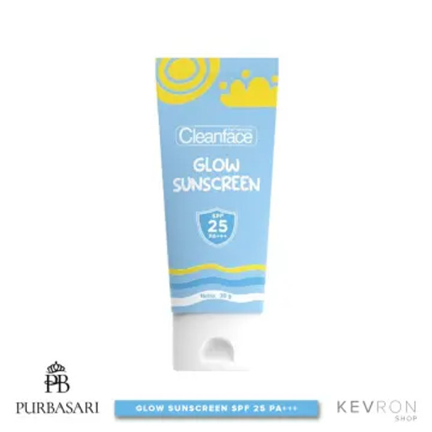 Purbasari Cleanface Glow Sunscreen, 30gram