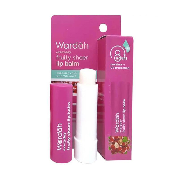 Wardah Everyday Fruity Sheer Lip Balm Grape, 4gr