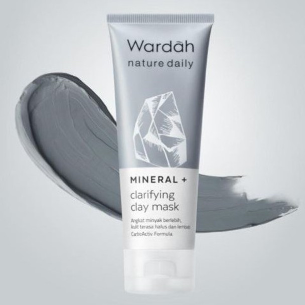 Wardah Nature Daily Mineral+ Clarifying Clay Mask, 60 ml