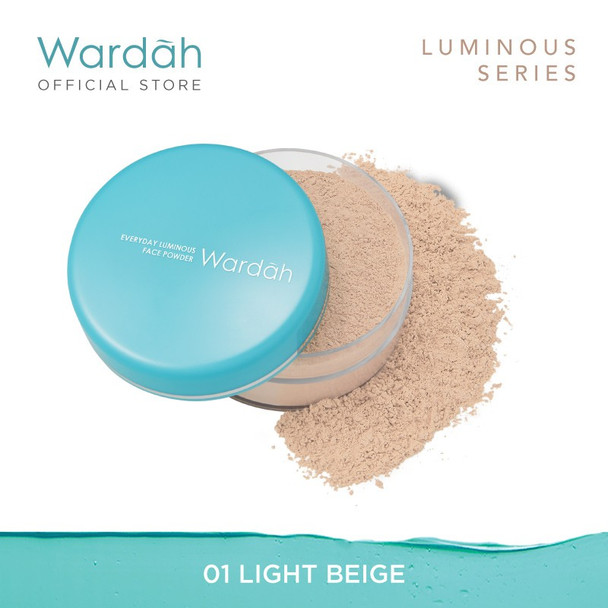 Wardah Everyday Luminous Face Powder Light Beige, 30gr