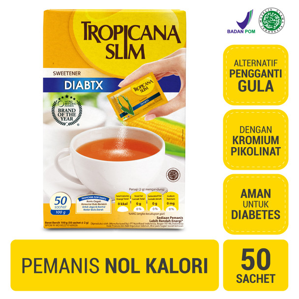 Tropicana Slim Sweetener Diabtx 50 Sachets