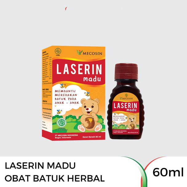 Laserin Honey Herbal Cough Medicine for Children, 60 ml